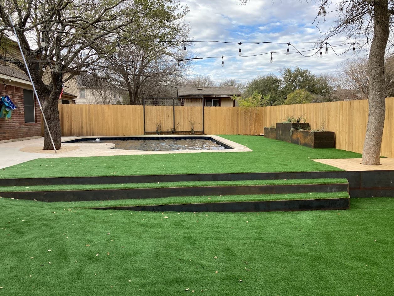 Bogden residence, full front lawn conversion to artificial turf with decomposed granite borders