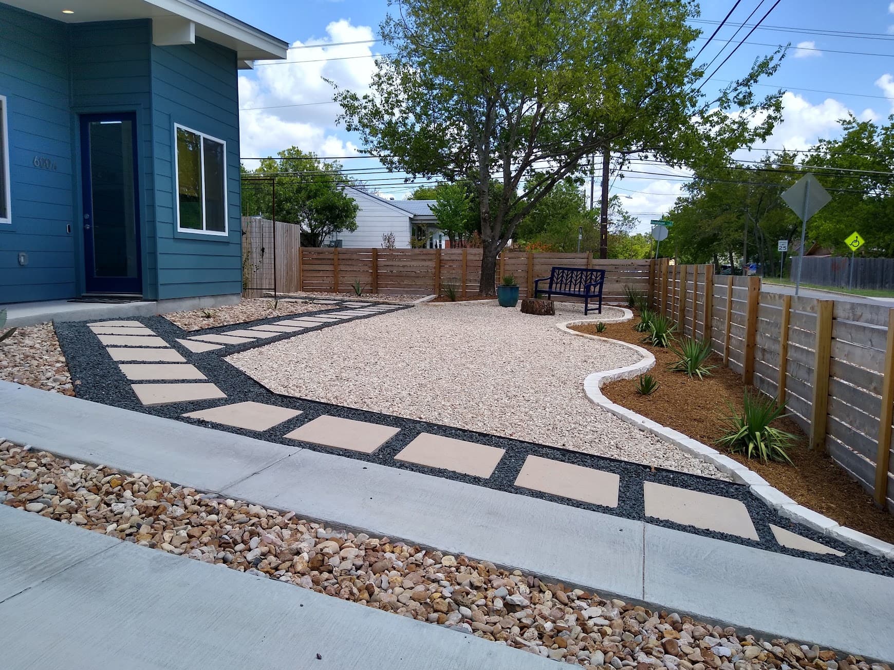 Xeriscape hardscape Austin