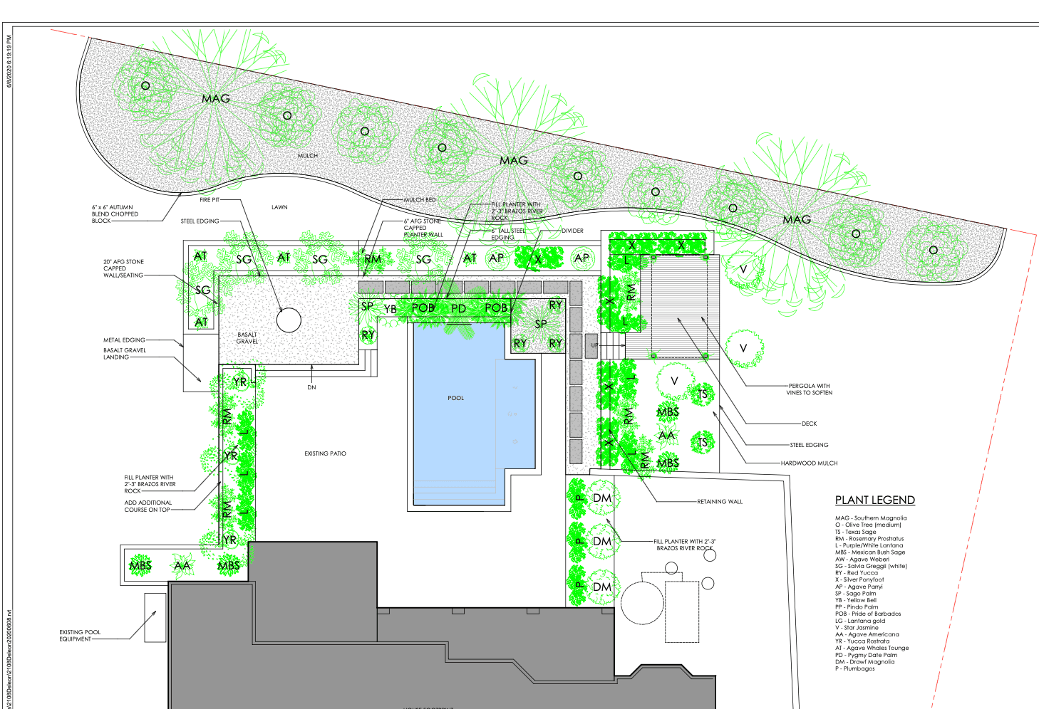 ACL detailed landscape design drawing