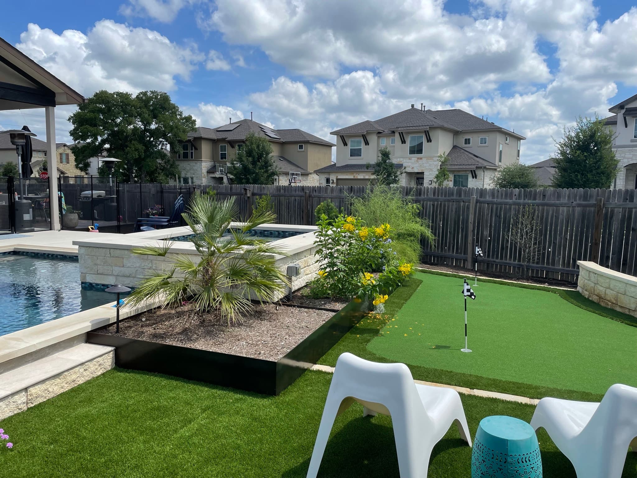 Bomely Residence artificial turf and steel work