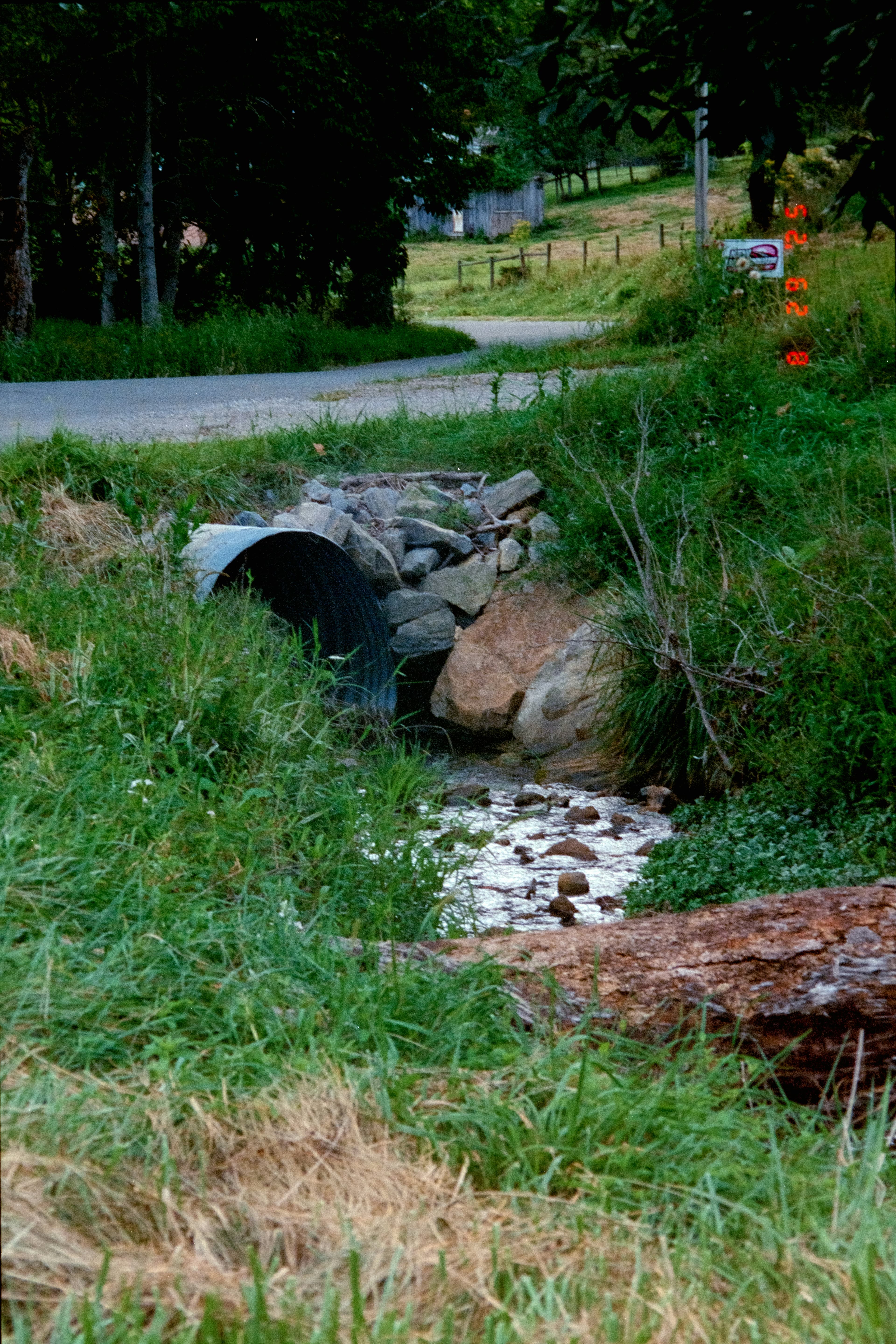 Dry creek bed drainage Austin