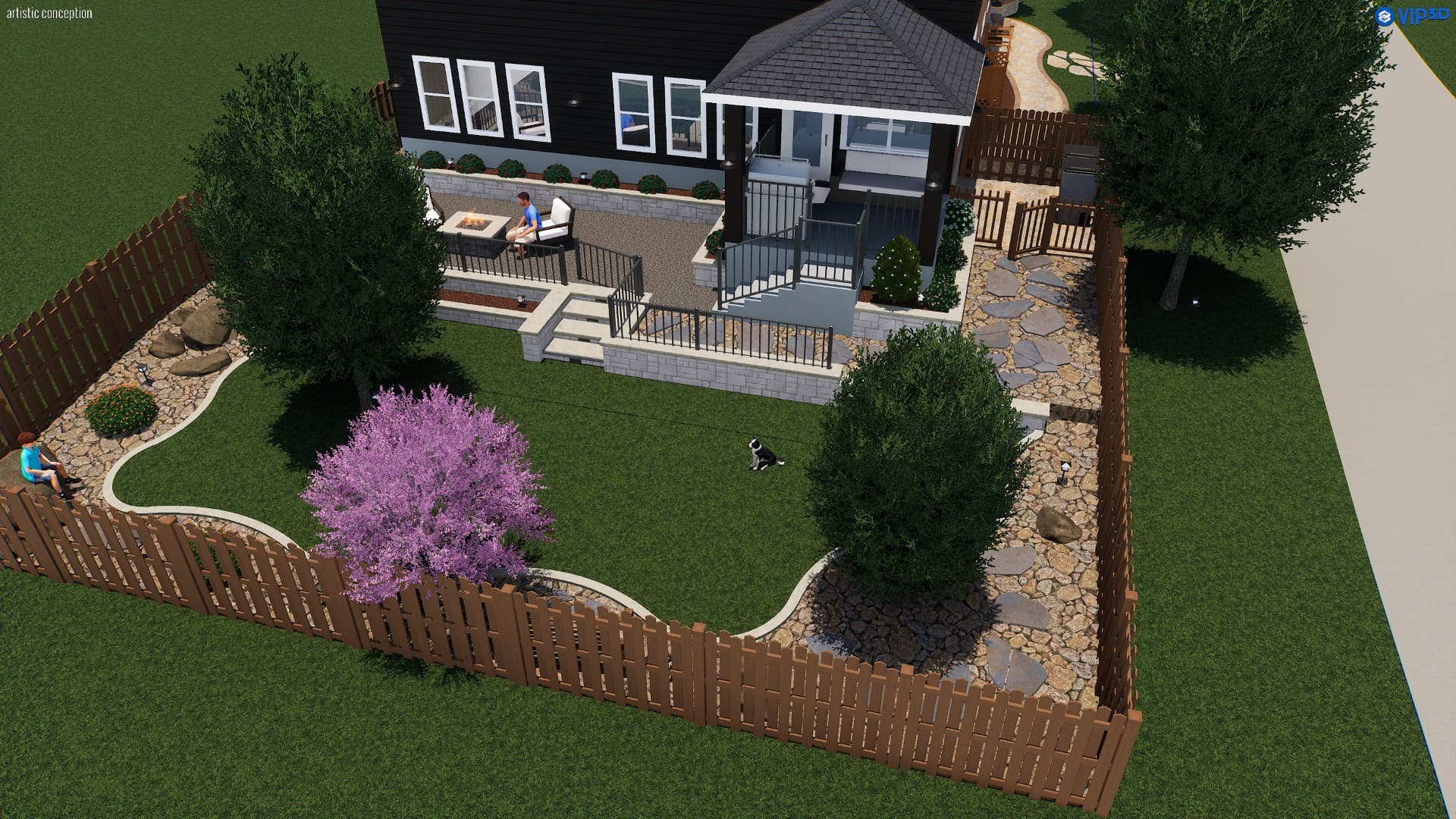 AutoCAD landscape plan Austin TX