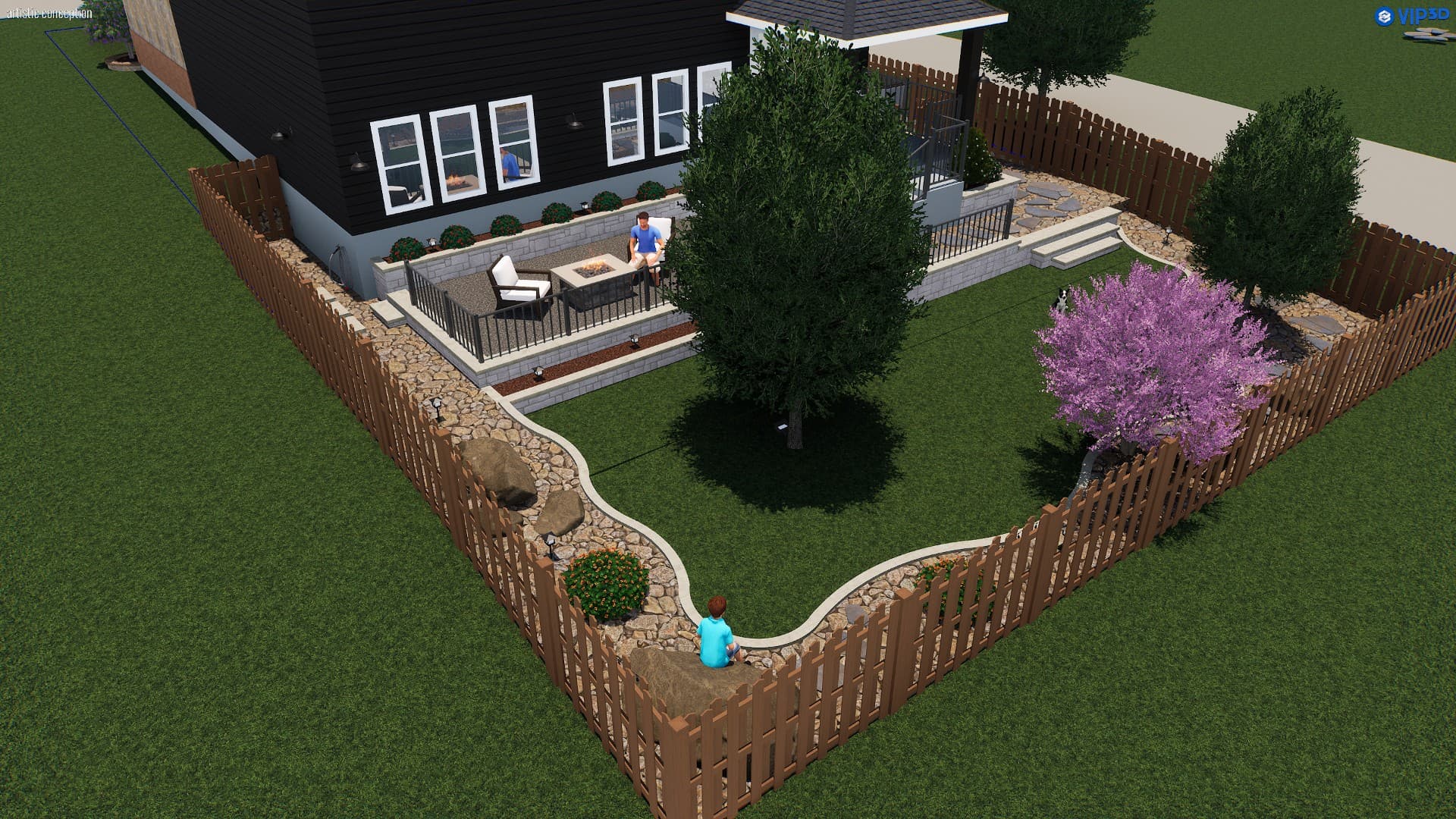 Full AutoCAD landscape design plan Austin TX